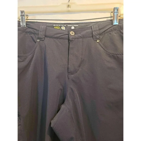 Mountain Hard Wear Womens Black Capri Climbing Pants Button Zipper Outdoor Sz 8 - Picture 10 of 13